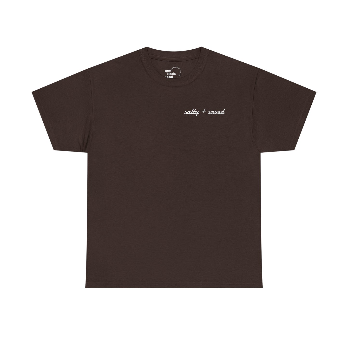 salty + saved + sent T-Shirt | minimalist script coastal faith tee