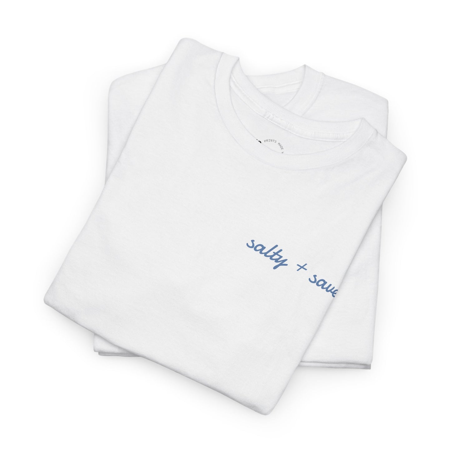 salty + saved + sent T-Shirt | minimalist script coastal faith tee