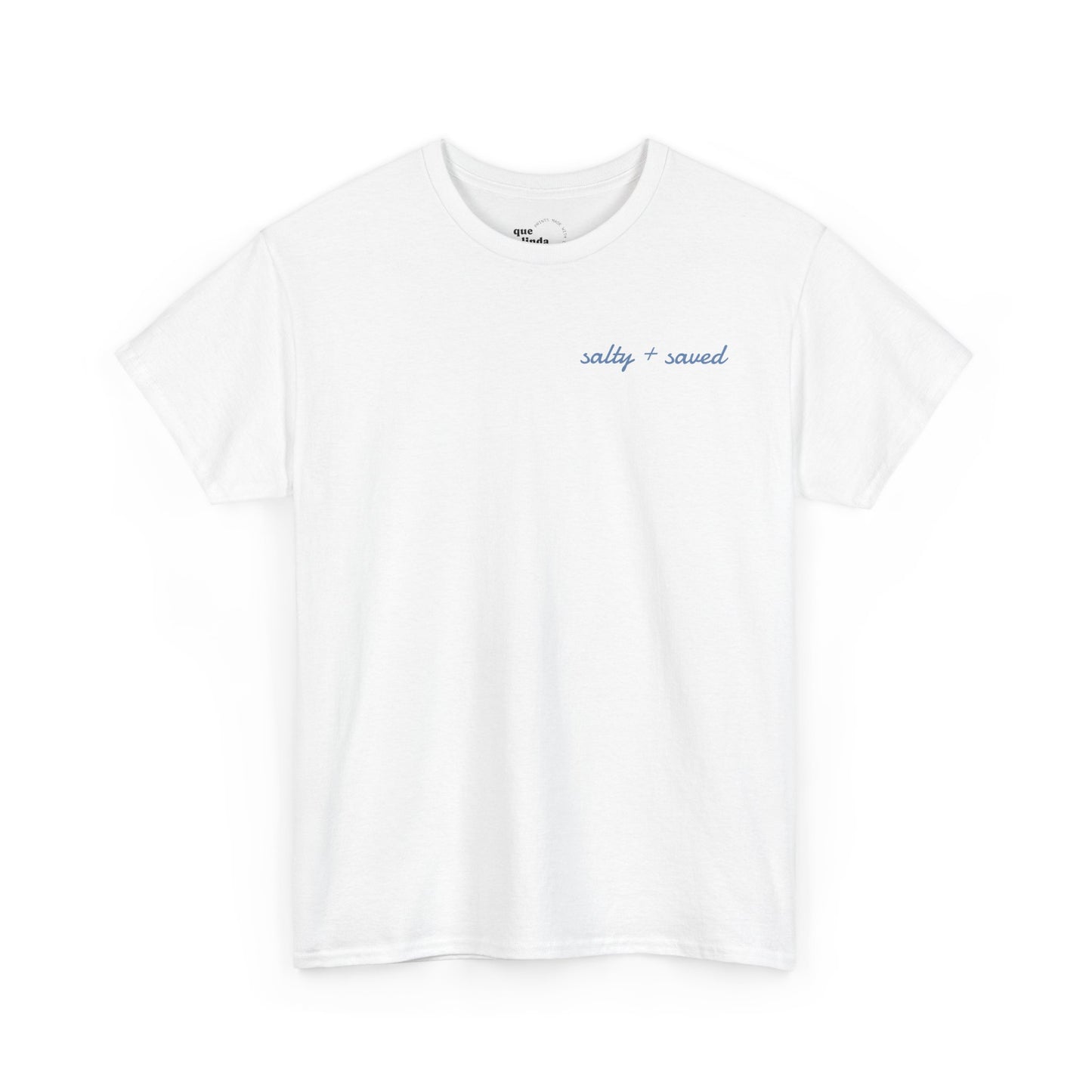 salty + saved + sent T-Shirt | minimalist script coastal faith tee