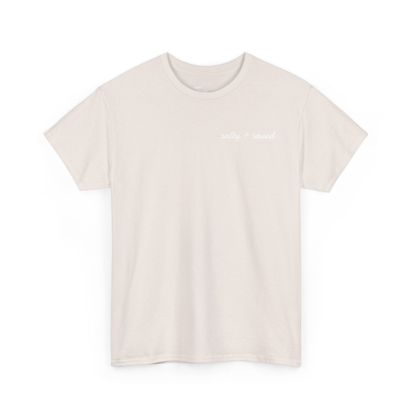 salty + saved + sent T-Shirt | minimalist script coastal faith tee